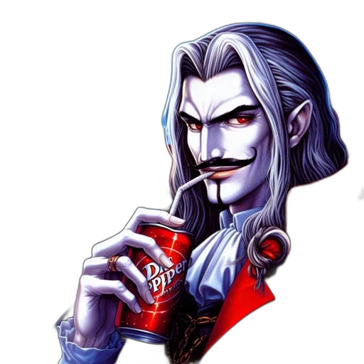 face, bottle, pixel art, concept art, fantasy art, vaporwave, vampire-like, figure transparent PNG cut-out