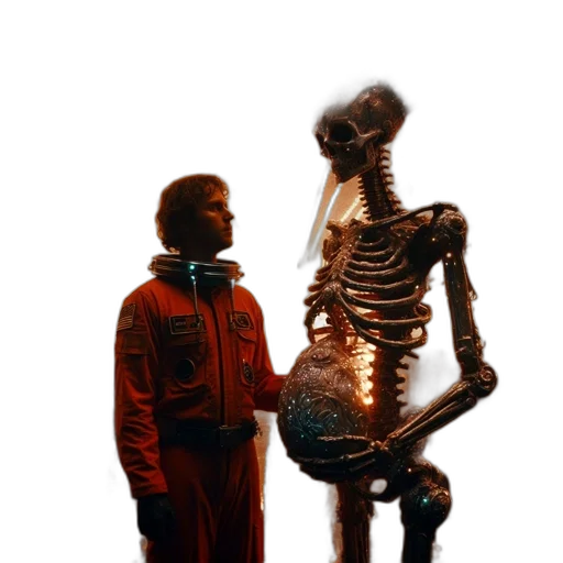 robot, jacket, creature, animal, concept art, 3d render, cyberpunk, pixel art transparent PNG cut-out