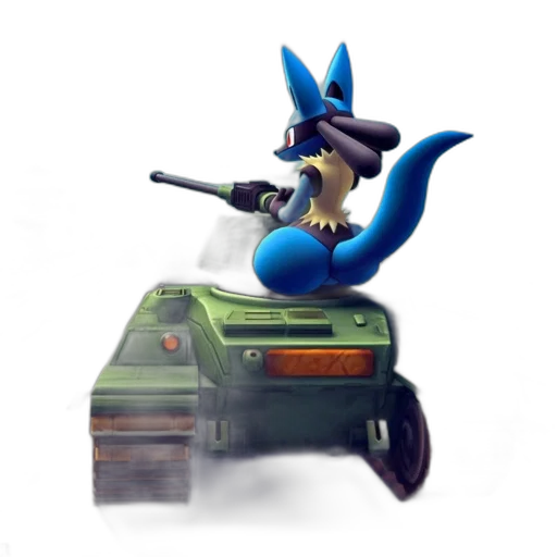 weapon, car, animal, concept art, 3d render, fantasy art, anthropomorphic, bunny transparent PNG cut-out