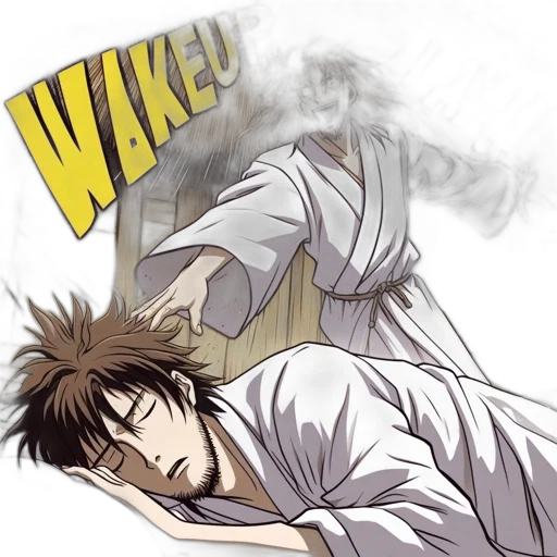 comic book art, anime, cartoon, concept art, fog, two, men, traditional transparent PNG cut-out