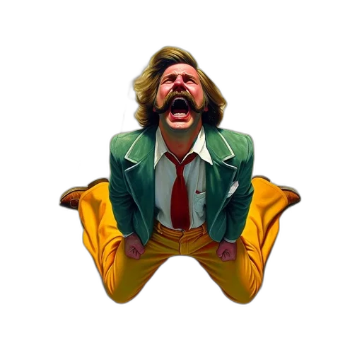 jacket, face, mask, shoes, concept art, photorealistic, man, vibrant transparent PNG cut-out