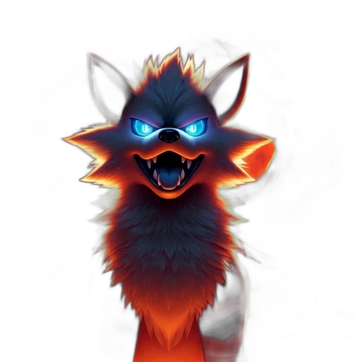 staff, mask, creature, concept art, fantasy art, pixel art, 3d render, red transparent PNG cut-out