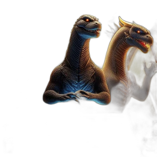 dragon, creature, animal, concept art, 3d render, fantasy art, photorealistic, fire transparent PNG cut-out