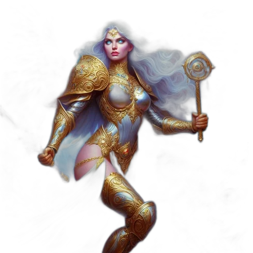 sword, fantasy art, concept art, comic book art, 3d render, golden, majestic, winged transparent PNG cut-out