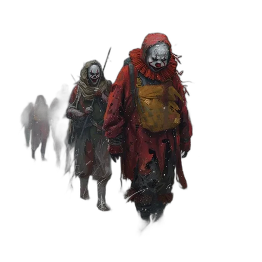 mask, creature, concept art, fantasy art, 3d render, comic book art, fog, snow transparent PNG cut-out