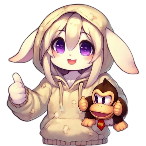staff, animal, jacket, weapon, pixel art, anime, concept art, 3d render transparent PNG cut-out