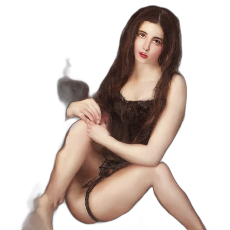 hair, dress, creature, shoes transparent PNG cut-out