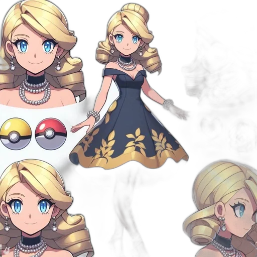 dress, concept art, pixel art, fantasy art, anime, golden, monochrome, dark transparent PNG cut-out
