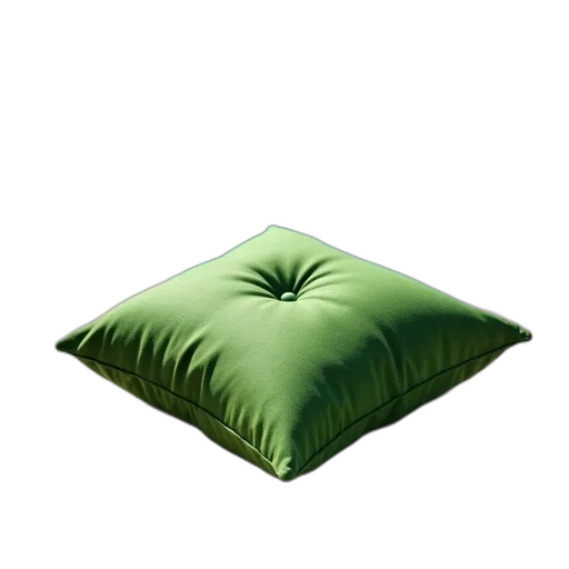 furniture, umbrella, crown, hat, 3d render, photorealistic, green, cushion transparent PNG cut-out