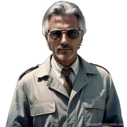 jacket, face, staff, animal, photorealistic, comic book art, concept art, cartoon transparent PNG cut-out