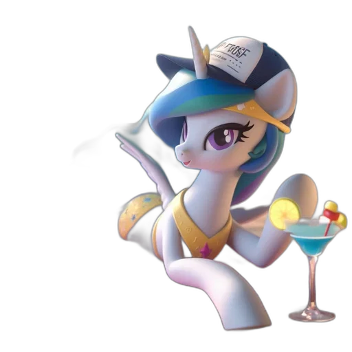 staff, hat, 3d render, concept art, fantasy art, pixel art, anthropomorphic, pony transparent PNG cut-out