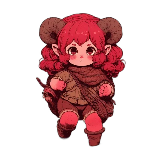 staff, creature, weapon, pixel art, watercolor, concept art, fantasy art, red transparent PNG cut-out