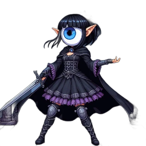 staff, mask, dress, robot, concept art, fantasy art, 3d render, pixel art transparent PNG cut-out