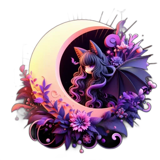 dragon, staff, flower, creature, fantasy art, concept art, pixel art, vaporwave transparent PNG cut-out