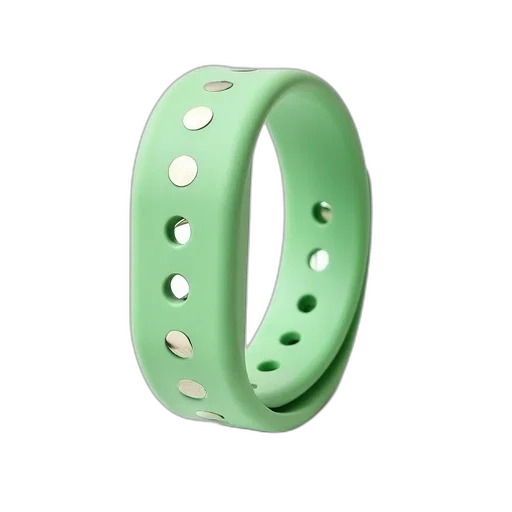 jewelry, 3d render, green, pastel, neon, wristband, white, dots transparent PNG cut-out
