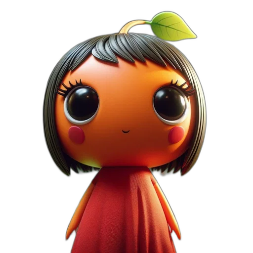 staff, creature, face, 3d render, concept art, photorealistic, cartoon, anthropomorphic transparent PNG cut-out