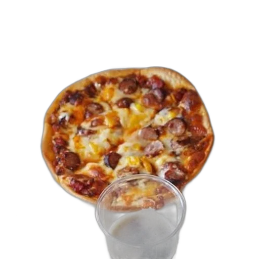 food, crown, umbrella, bottle, 3d render, photorealistic, small, pizza transparent PNG cut-out