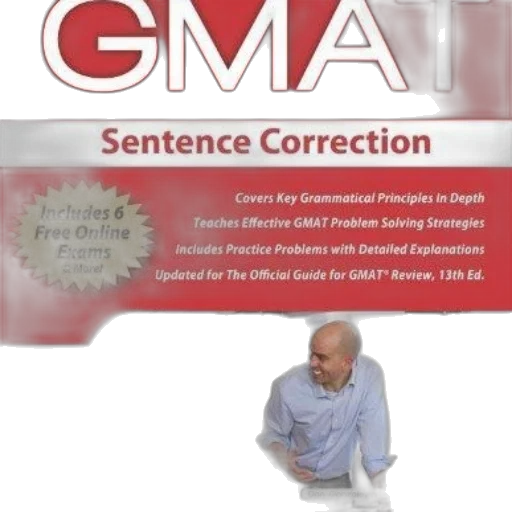 book, cover, titled, gmat, sentence, correction, red, white transparent PNG cut-out