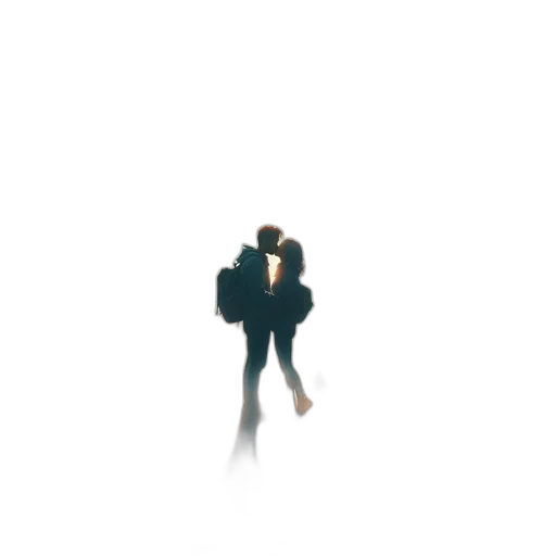 jacket, robot, umbrella, staff, pixel art, 3d render, concept art, anime transparent PNG cut-out