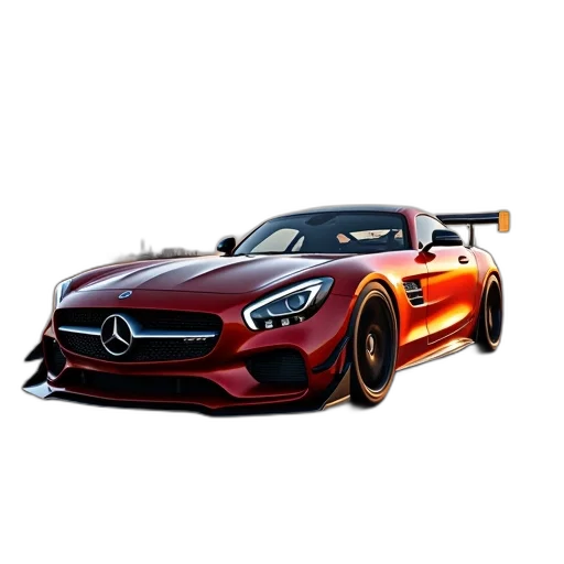 car, weapon, 3d render, photorealistic transparent PNG cut-out