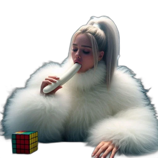 hair, creature, jacket, animal, concept art, vaporwave, 3d render, cartoon transparent PNG cut-out