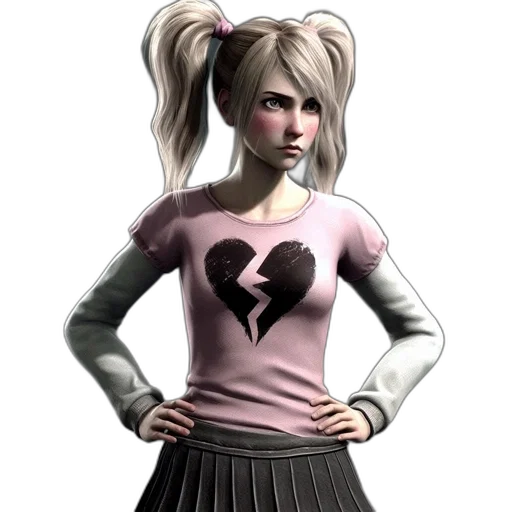 concept art, 3d render, cartoon, comic book art, animated, female, character, blonde transparent PNG cut-out