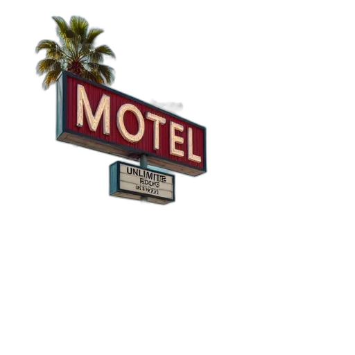 building, hat, staff, tree, 3d render, photorealistic, concept art, neon lights transparent PNG cut-out