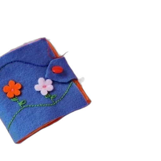 flower, jewelry, hat, crown, 3d render, blue, felt, pouch transparent PNG cut-out