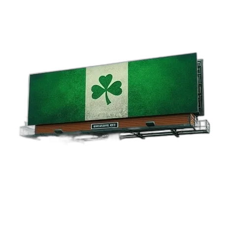green, irish, style, billboard transparent PNG cut-out