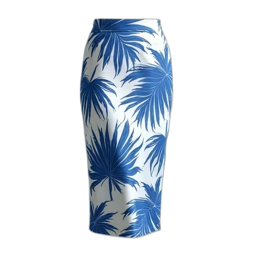 dress, palm, print, pencil transparent PNG cut-out