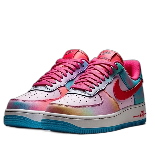 shoes, vaporwave, pastel, colorful transparent PNG cut-out