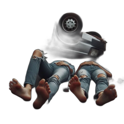 car, shoes, robot, weapon, concept art, 3d render, photorealistic, vaporwave transparent PNG cut-out