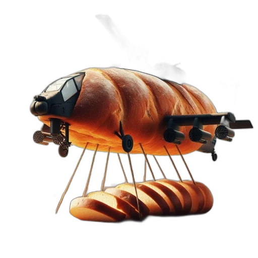 food, animal, creature, robot, concept art, 3d render, photorealistic, unusual transparent PNG cut-out