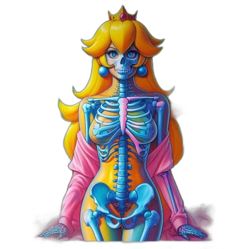 dress, crown, jewelry, creature, vaporwave, concept art, pixel art, fantasy art transparent PNG cut-out