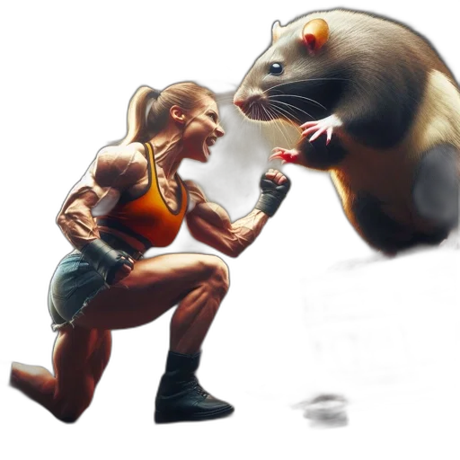 animal, creature, concept art, photorealistic, 3d render, fantasy art, muscular, woman transparent PNG cut-out