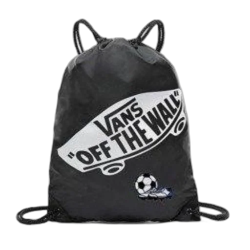 hat, jacket, black, drawstring, bag, vans, off, wall transparent PNG cut-out