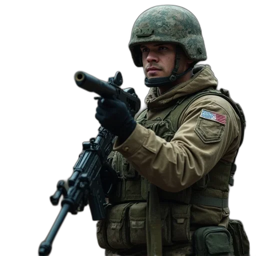 weapon, jacket, staff, face, concept art, army, officer, doing transparent PNG cut-out