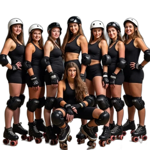 staff, roller, derby, team transparent PNG cut-out