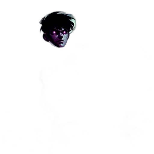 face, creature, mask, hair, vaporwave, pixel art, concept art, comic book art transparent PNG cut-out