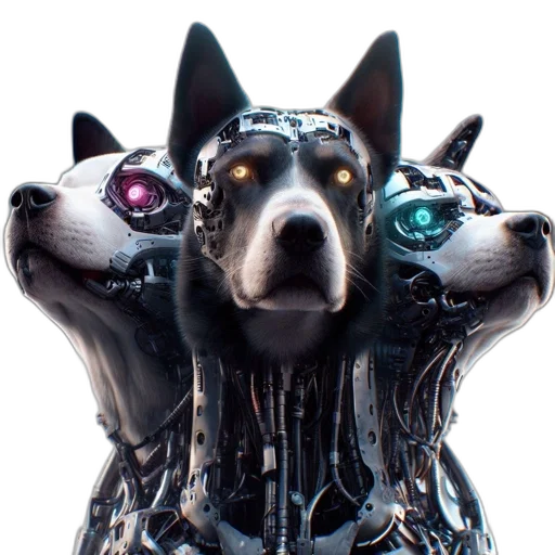 robot, mask, animal, creature, 3d render, cyberpunk, concept art, fantasy art transparent PNG cut-out