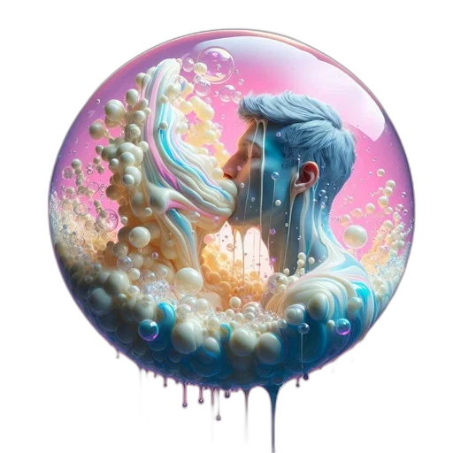 umbrella, creature, concept art, fantasy art, photorealistic, 3d render, underwater, outer space transparent PNG cut-out