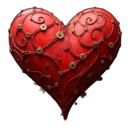 jewelry, fantasy art, photorealistic, red, cover, heart, strings, martino transparent PNG cut-out