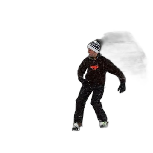 robot, 3d render, photorealistic, concept art, snow, man, snowboarding, building transparent PNG cut-out
