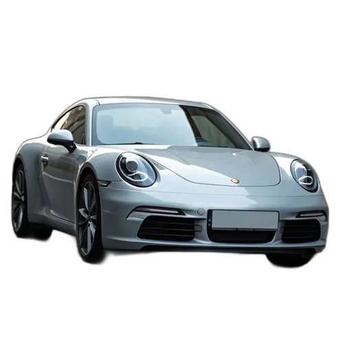 car, photorealistic, 3d render, concept art, silver, parked, side, road transparent PNG cut-out