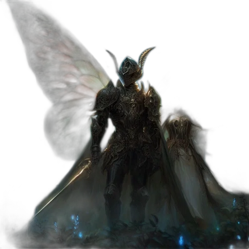 dragon, creature, staff, sword transparent PNG cut-out