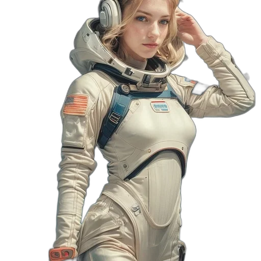 jacket, robot, dress, face, concept art, fantasy art, pixel art, 3d render transparent PNG cut-out