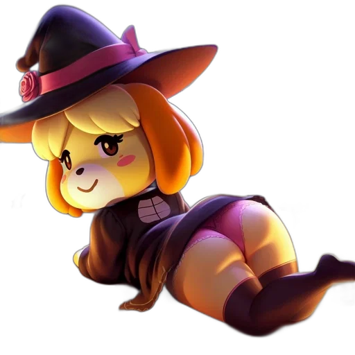 hat, staff, pixel art, concept art, fantasy art, 3d render, golden, canine transparent PNG cut-out