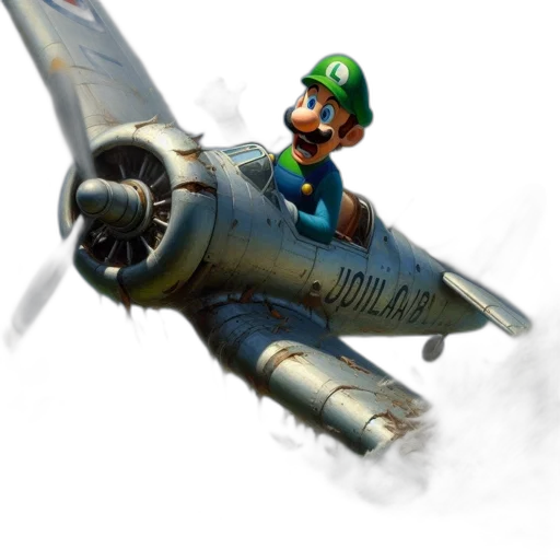 weapon, animal, concept art, comic book art, 3d render, photorealistic, luigi, depicted transparent PNG cut-out