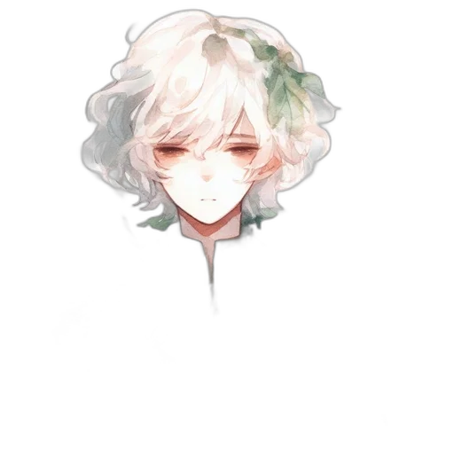 face, mask, flower, crown, watercolor, pixel art, anime, concept art transparent PNG cut-out
