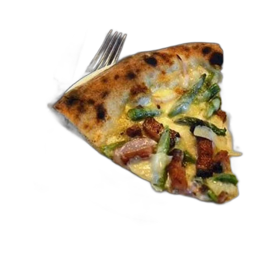 food, weapon, sword, photorealistic, 3d render, slice, pizza, green transparent PNG cut-out